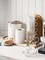 Food Storage Containers with Airtight Lids, 78/25 oz Ceramic Flour and Sugar Canisters Sets, Embossed Large Jars for Pasta, Oats, Coffee Bean, Cookies, Rice, Grains, Tea - Set of 2, Clover
